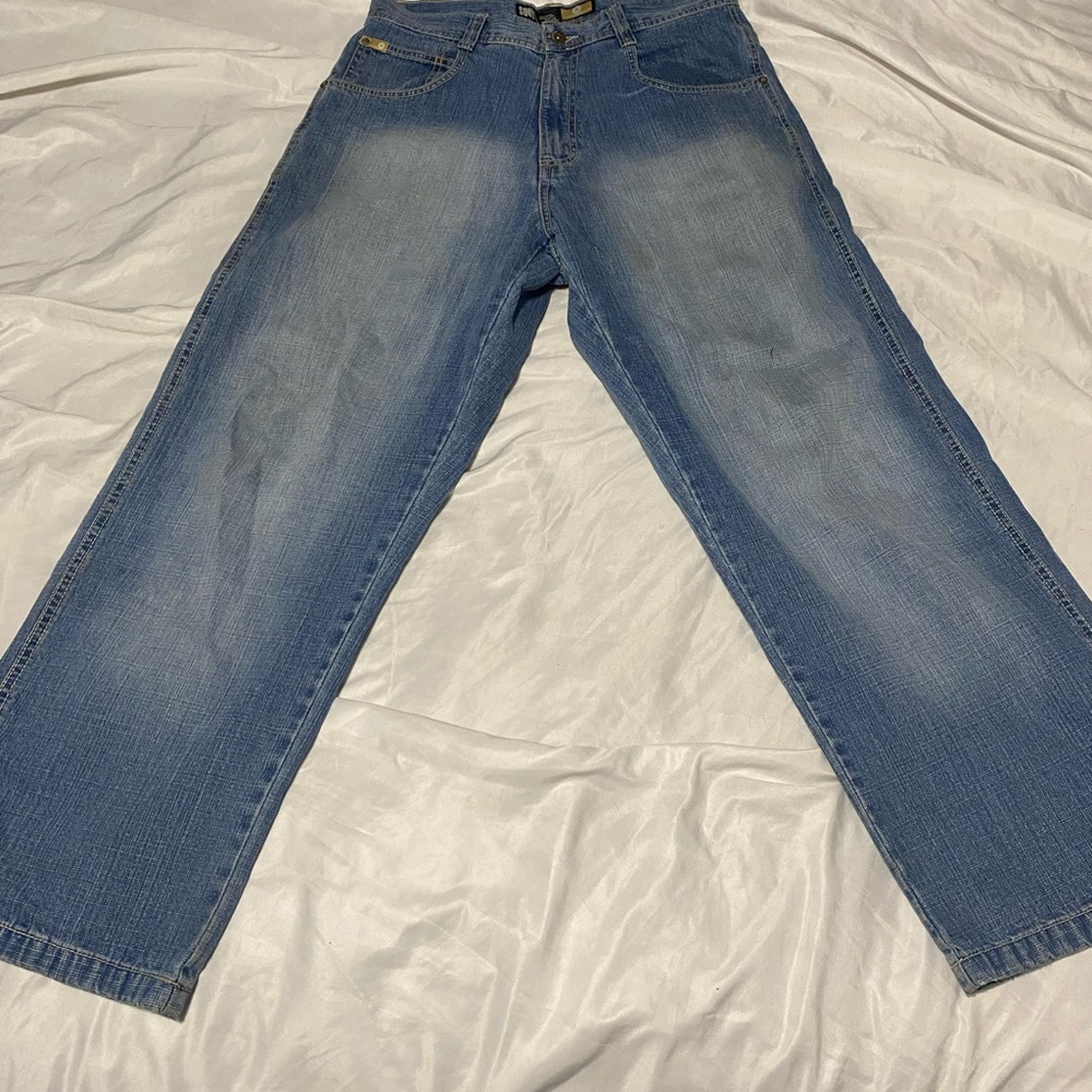 Vintage South Pole Wide Leg Skater Jeans Mens Size 34x30